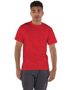 Champion T525C - T-shirt à manches courtes 6 Oz. Short-Sleeve T-Shirt Rouge