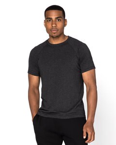 Threadfast 382R - T-shirt raglan unisexe Impact Noir Cendré