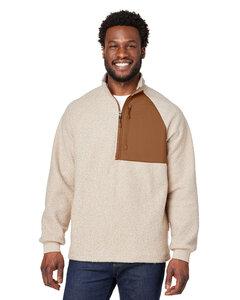 North End NE713 - Men's Aura Sweater Fleece Quarter-Zip Oatml Hthr/Teak
