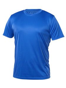 Blank Activewear M720 - Men's T-Shirt Short Sleeve, 100% Polyester Interlock, Dry Fit Blue Baltimora