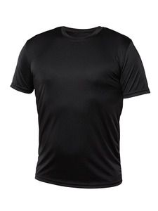 Blank Activewear M720 - Men's T-Shirt Short Sleeve, 100% Polyester Interlock, Dry Fit Noir