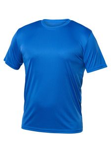 Blank Activewear M720 - Men's T-Shirt Short Sleeve, 100% Polyester Interlock, Dry Fit Bleu Royal