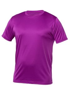 Blank Activewear M720 - Men's T-Shirt Short Sleeve, 100% Polyester Interlock, Dry Fit Pourpe