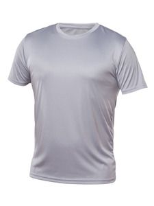 Blank Activewear M720 - Men's T-Shirt Short Sleeve, 100% Polyester Interlock, Dry Fit Light Grey