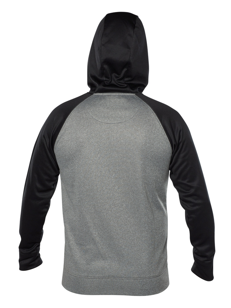 Blank Activewear ML444 - Adult Full Zip Hoodie Mock Neck, Raglan Sleeve, Knit, 100% Polyester PK Fleece.