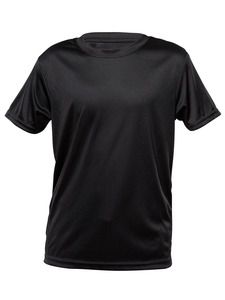 Blank Activewear Y720 - Youth T-shirt Short Sleeve, 100% Polyester Interlock, Dry Fit Noir