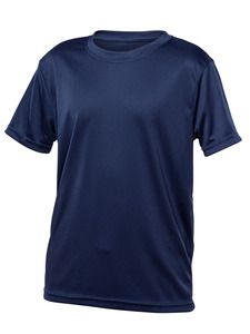Blank Activewear Y720 - Youth T-shirt Short Sleeve, 100% Polyester Interlock, Dry Fit Marine