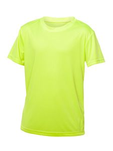 Blank Activewear Y720 - Youth T-shirt Short Sleeve, 100% Polyester Interlock, Dry Fit Safety Yellow
