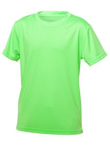Blank Activewear Y720 - Youth T-shirt Short Sleeve, 100% Polyester Interlock, Dry Fit Vert Sécurité