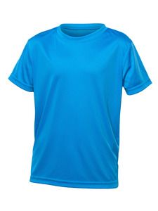 Blank Activewear Y720 - Youth T-shirt Short Sleeve, 100% Polyester Interlock, Dry Fit Blue Surf