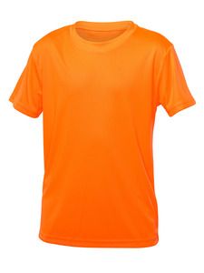 Blank Activewear Y720 - Youth T-shirt Short Sleeve, 100% Polyester Interlock, Dry Fit Safety Orange