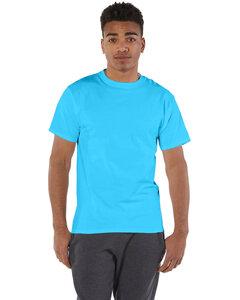 Champion T425 - T-shirt à manches courtes sans étiquette Blue Lagoon