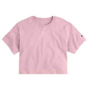 CHAMPION T425C - Women's Cropped Cotton Tee Pink Candy