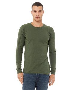 Bella+Canvas 3501 - T-shirt à manches longues en jersey pour hommes Vert Militaire