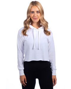 Next Level 9384 - Ladies Cropped Pullover Hooded Sweatshirt Blanc
