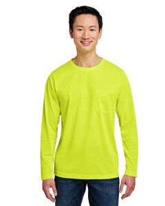 Harriton M118L - Unisex Charge Snag and Soil Protect Long-Sleeve T-Shirt Safety Yellow