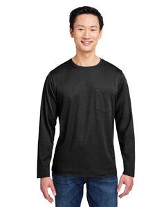 Harriton M118L - Unisex Charge Snag and Soil Protect Long-Sleeve T-Shirt Noir