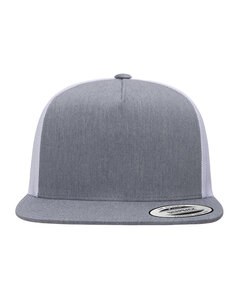 Yupoong 6006 - Five-Panel Classic Trucker Cap Heather/ White