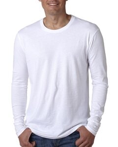 Next Level Apparel N3601 - Men's Cotton Long-Sleeve Crew Blanc