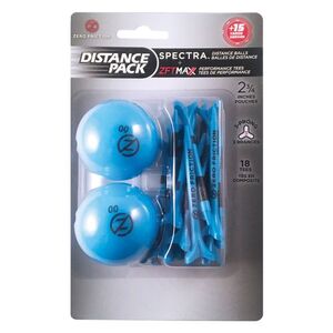ZERO FRICTION GB2GT18 - Pack Distance avec 2 balles de golf Spectra et 18 tees Bleu