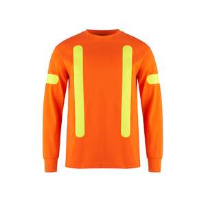 CX2 Hivis S05975 - Citadel T-Shirt De Sécurité En Coton a Manche Longues pour homme Orange