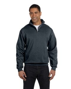 Jerzees 995M - Adult 8 oz. NuBlend® Quarter-Zip Cadet Collar Sweatshirt Noir Cendré