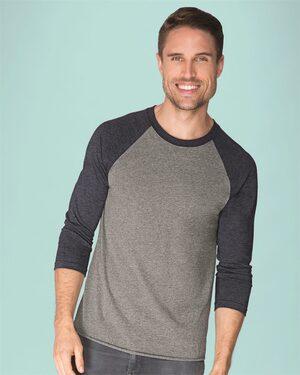 Next Level 6051 - T-shirt raglan unisexe à manches trois-quarts en tri-blende