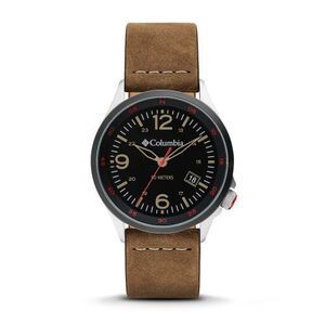 COLUMBIA TIMING CSC02-001 - Canyon Ridge Watch: Black Dial/Camel Leather