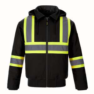 CX2 HiVis L01290 - International Blouson DAviateur À Haute Visibilité Doublé En Sherpa 